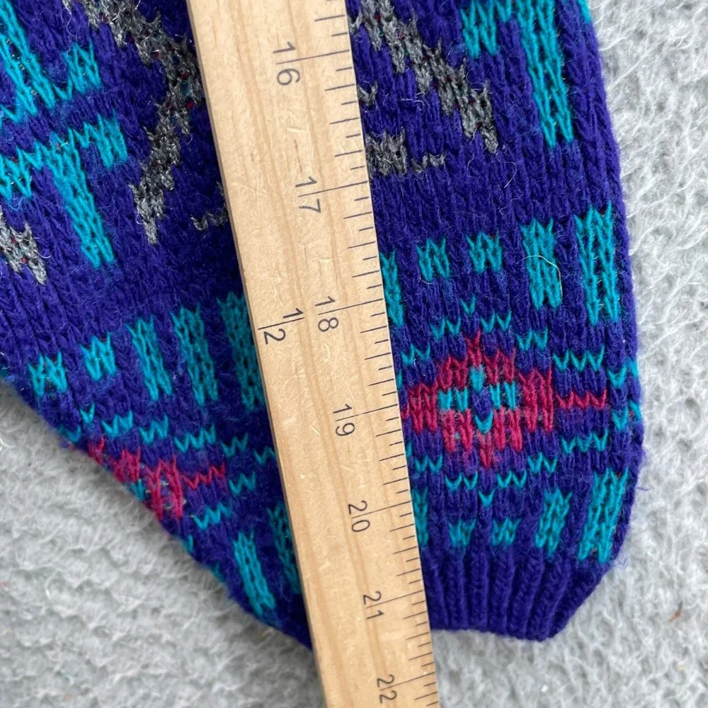 Vintage Alfred Dunner Sweater Mens Large Purple Cosby‎ Coogi Style 80s 90s Knit